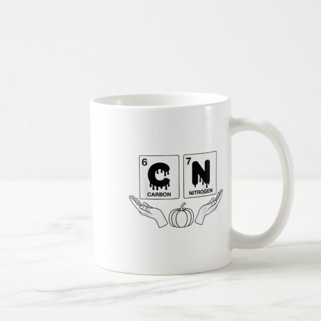 67 Meme Science Chemistry Funny Pumpkin Art Nerd J Coffee Mug (Right)