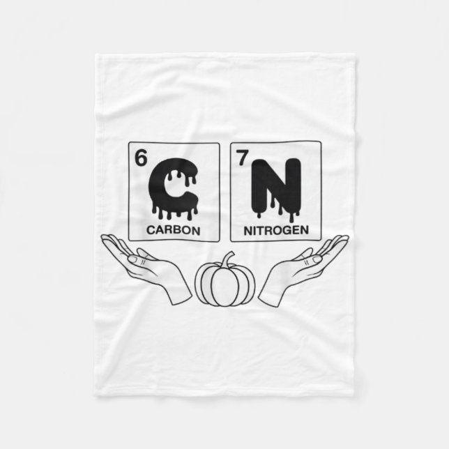 67 Meme Science Chemistry Funny Pumpkin Art Nerd J Fleece Blanket (Front)