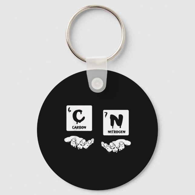 67 Meme Science Chemistry Nerd Periodic Table Humo Key Ring (Front)