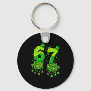 67 Meme Shamrocks Six Seven Shamrocks 6-7 St Patri Key Ring