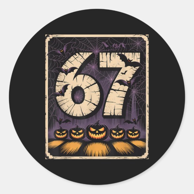 67 Meme Shirt  Classic Round Sticker (Front)