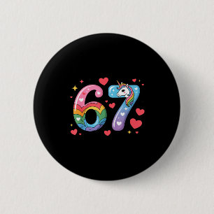 67 Meme Shirt Number Funny Six Seven 6 7 Cm Round Badge