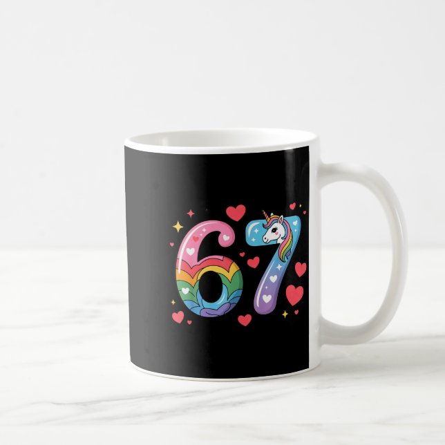 67 Meme Shirt Number Funny Six Seven 6 7  Coffee Mug (Right)