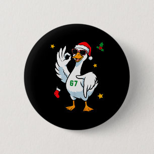 67 Meme Silly Goose 6 7 Funny Six Seven Christmas Cm Round Badge
