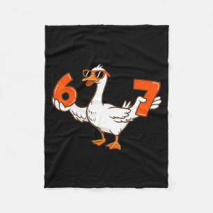 67 Meme Silly Goose 6 7 Six Seven 6-7 Fleece Blanket