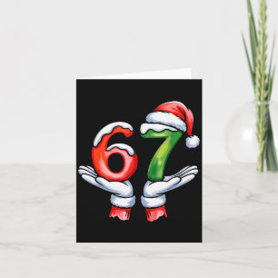 67 Meme Six Seven 67 Christmas Card