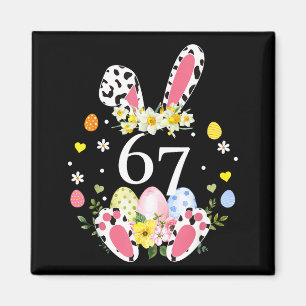 67 meme six seven 6 7 bunny leopard kids funny magnet