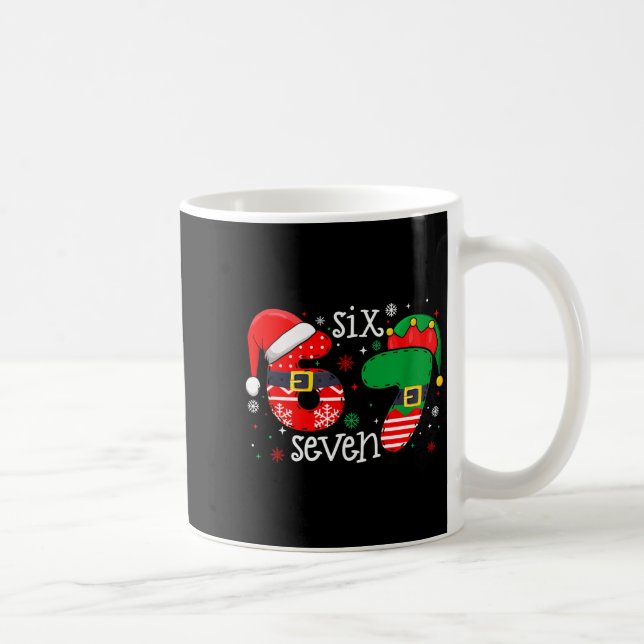 67 Meme Six Seven 6-7 Christmas Funny Xmas Men Wom Coffee Mug (Right)