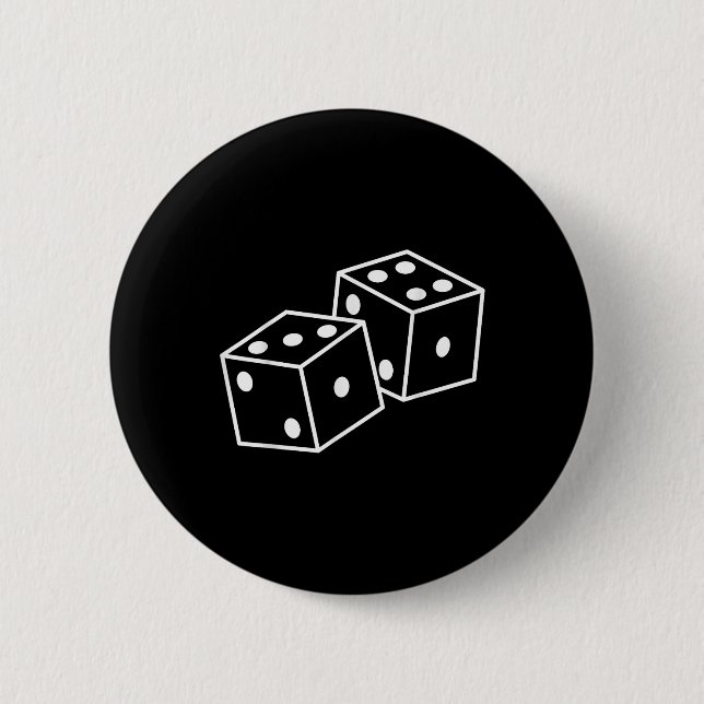 67 Meme Six Seven 6–7 Funny Dice  6 Cm Round Badge (Front)