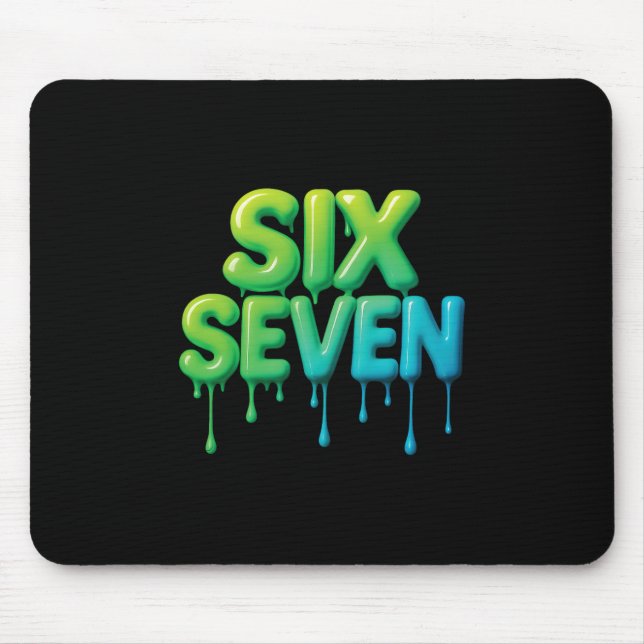 67 Meme Six Seven 6-7 Funny Internet Joke Viral Tr Mouse Pad (Front)