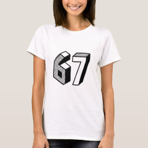 67 Meme Six Seven 6-7 Funny Internet Joke Viral Tr T-Shirt