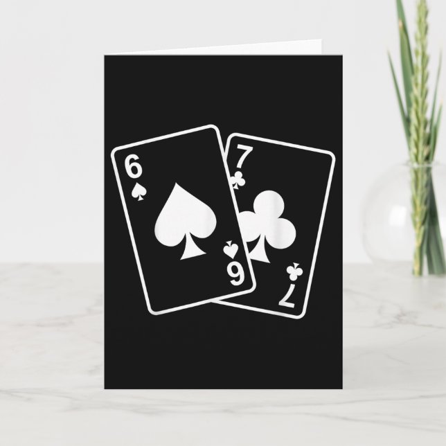67 Meme Six Seven 6–7 Funny Playing Cards  (Front)