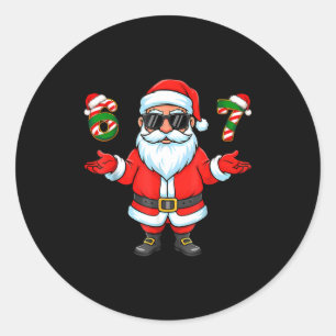 67 Meme Six Seven 6 7 Funny Santa Matching Xmas 67 Classic Round Sticker