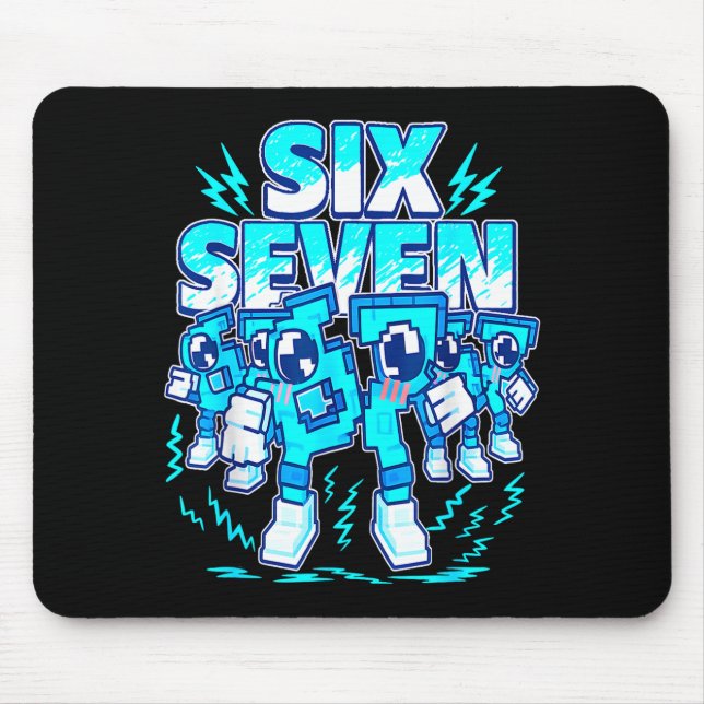 67 Meme Six Seven 6 7 Italian Brainrot Birthday Ki Mouse Pad (Front)