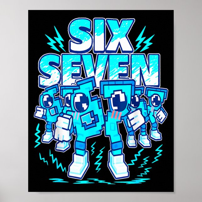 67 Meme Six Seven 6 7 Italian Brainrot Birthday Ki Poster (Front)