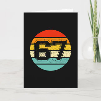 67 Meme Six Seven 6 7 Meme Funny Number Vintage  Card