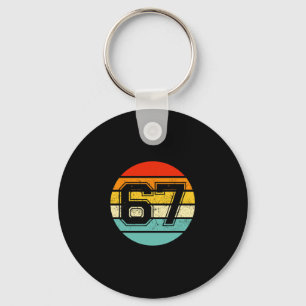 67 Meme Six Seven 6 7 Meme Funny Number Vintage Key Ring