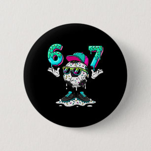 67 Meme Six Seven 6 7 Meme Funny Soccer Drip  Cm Round Badge