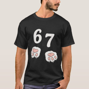 67 Meme Six Seven 6 7 Shirt Meme Funny Cat 67 