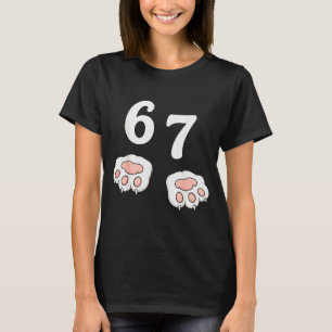 67 Meme Six Seven 6 7 Shirt Meme Funny Cat 67