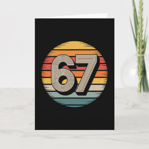 67 Meme Six Seven 6 7 Shirt Meme Funny Number Vint Card
