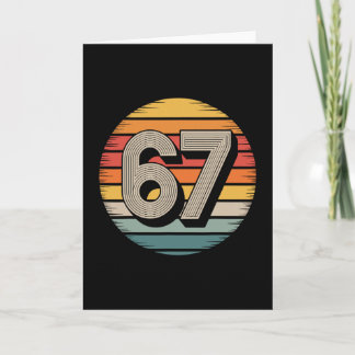 67 Meme Six Seven 6 7 Shirt Meme Funny Number Vint Card