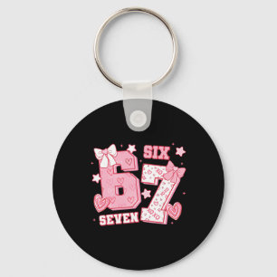 67 Meme Six Seven 6 7 Valentine Days Key Ring