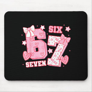 67 Meme Six Seven 6 7 Valentine Days Mouse Pad