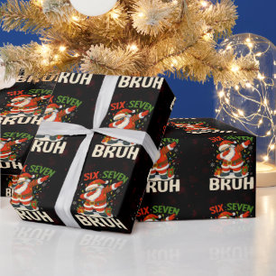 67 Meme Six Seven Bruh Funny Christmas 6 7 Wrapping Paper