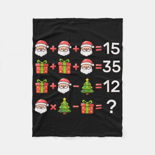 67 Meme Six Seven Christmas Math Equation Xmas Log Fleece Blanket (Front)