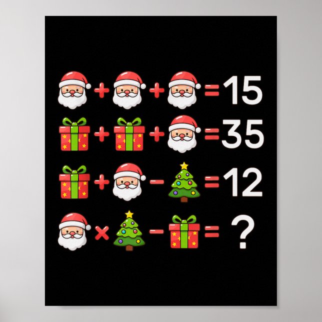 67 Meme Six Seven Christmas Math Equation Xmas Log Poster (Front)