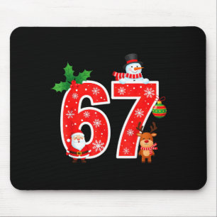 67 Meme Six Seven Christmas Pajamas For Women Men  Mouse Pad