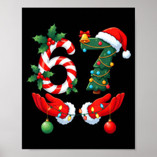 67 Meme Six Seven Christmas Pajamas For Women Men  Poster