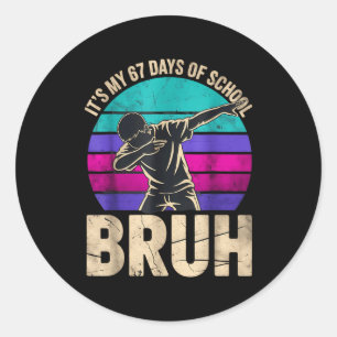 67 Meme Six Seven Dabbing Boy It's My 67 Days Of S Classic Round Sticker