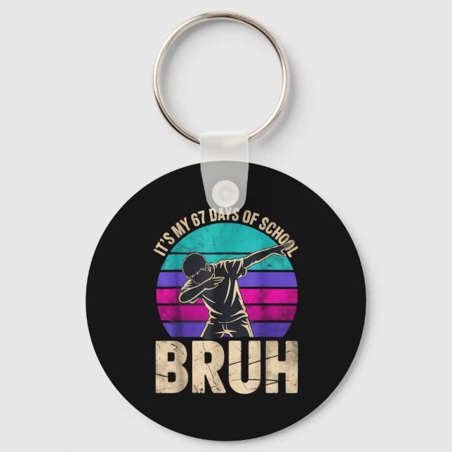 67 Meme Six Seven Dabbing Boy It's My 67 Days Of S Key Ring (Front)