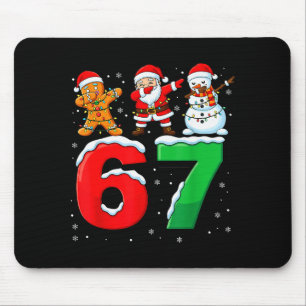 67 Meme Six Seven Dabbing Santa 6 7 Funny Christma Mouse Pad