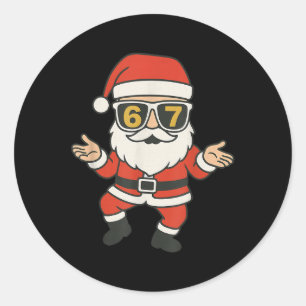 67 Meme Six Seven Dance Kids Men Boys Girls Christ Classic Round Sticker