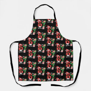 67 Meme Six Seven Elf Christmas Santa Hat Apron