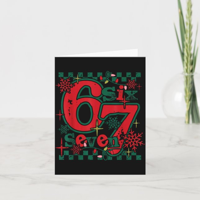 67 Meme Six Seven For Kids Women Men Boys Girls Ch Card (Front)