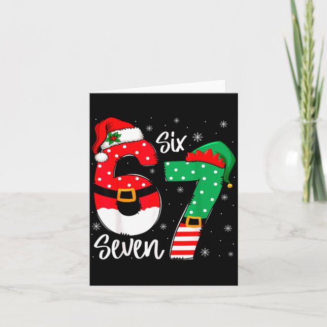 67 Meme Six Seven For Kids Women Men Boys Girls Ch Card (Front)
