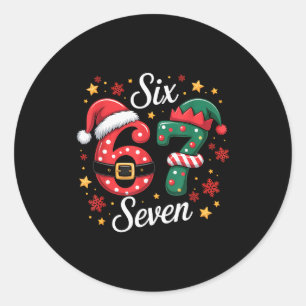 67 Meme Six Seven For Kids Women Men Boys Girls Ch Classic Round Sticker
