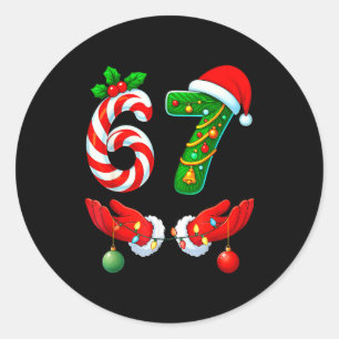 67 Meme Six Seven For Kids Women Men Boys Girls Ch Classic Round Sticker