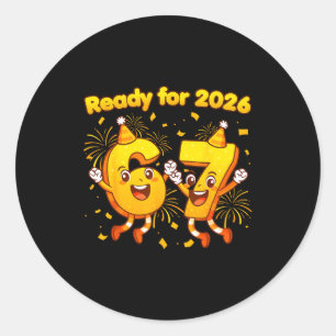 67 Meme Six Seven For Kids Women Men Boys Girls Ne Classic Round Sticker