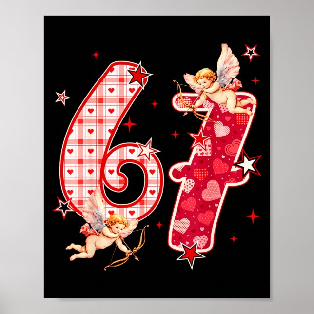 67 Meme Six Seven For Kids Women Men Boys Girls Va Poster (Front)