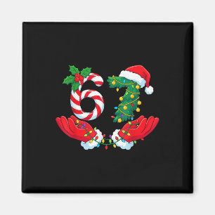 67 Meme Six Seven Funny Christmas Meme Slang Men W Magnet