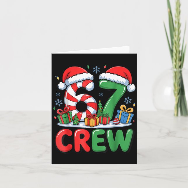 67 Meme Six Seven Funny Christmas Women Men Boys G Card (Front)