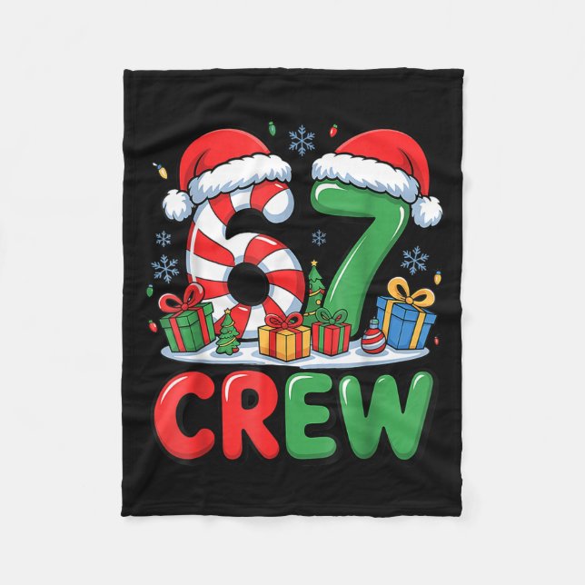 67 Meme Six Seven Funny Christmas Women Men Boys G Fleece Blanket (Front)