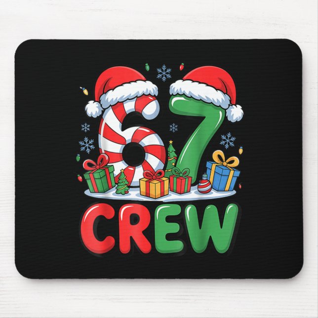 67 Meme Six Seven Funny Christmas Women Men Boys G Mouse Pad (Front)