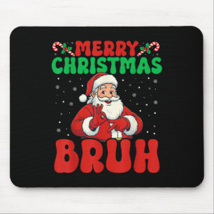67 Meme Six Seven Funny Merry Christmas Bruh Santa Mouse Pad
