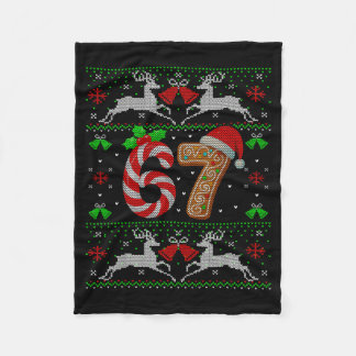 67 Meme Six Seven Funny Ugly Christmas Xmas Sweate Fleece Blanket